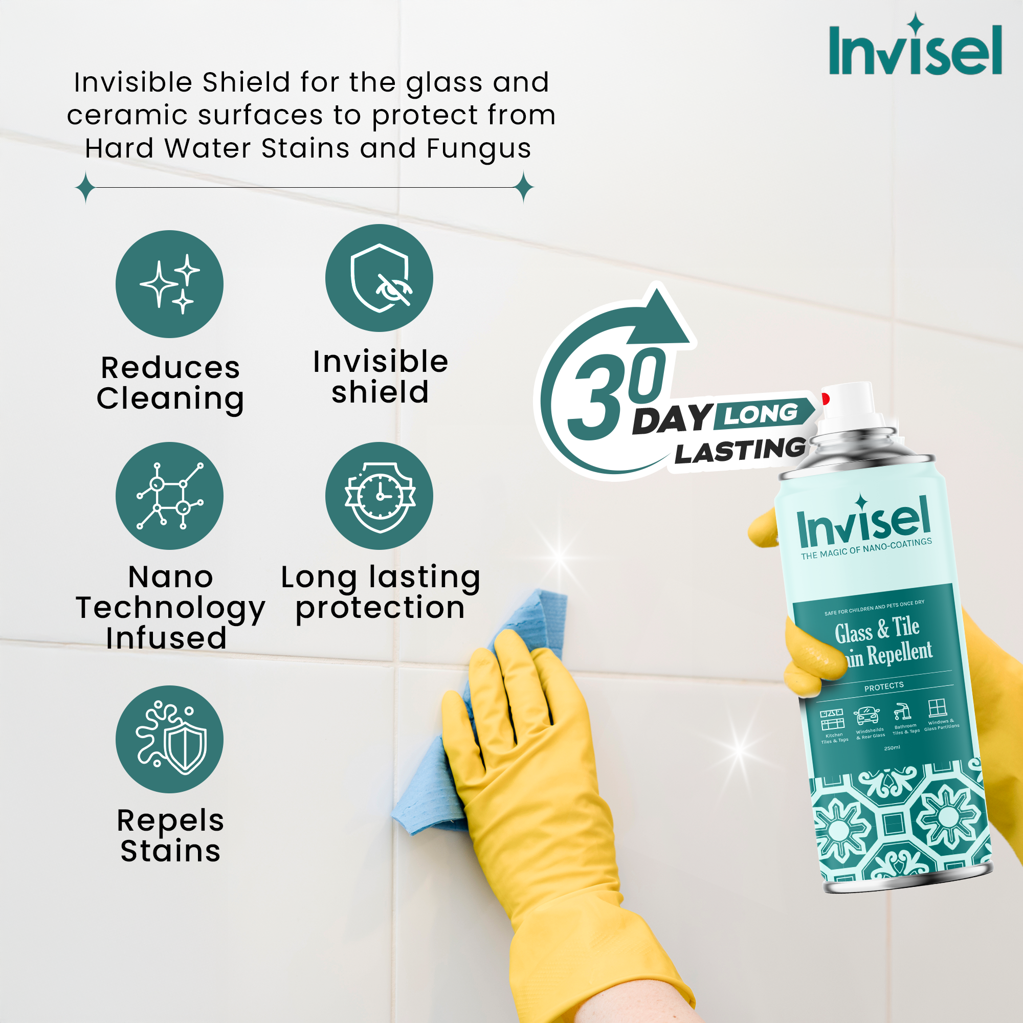 Taps and Fittings Protector Combo- Invisel Fittings Protector 150ml + Hardwater Stain Remover 250ml