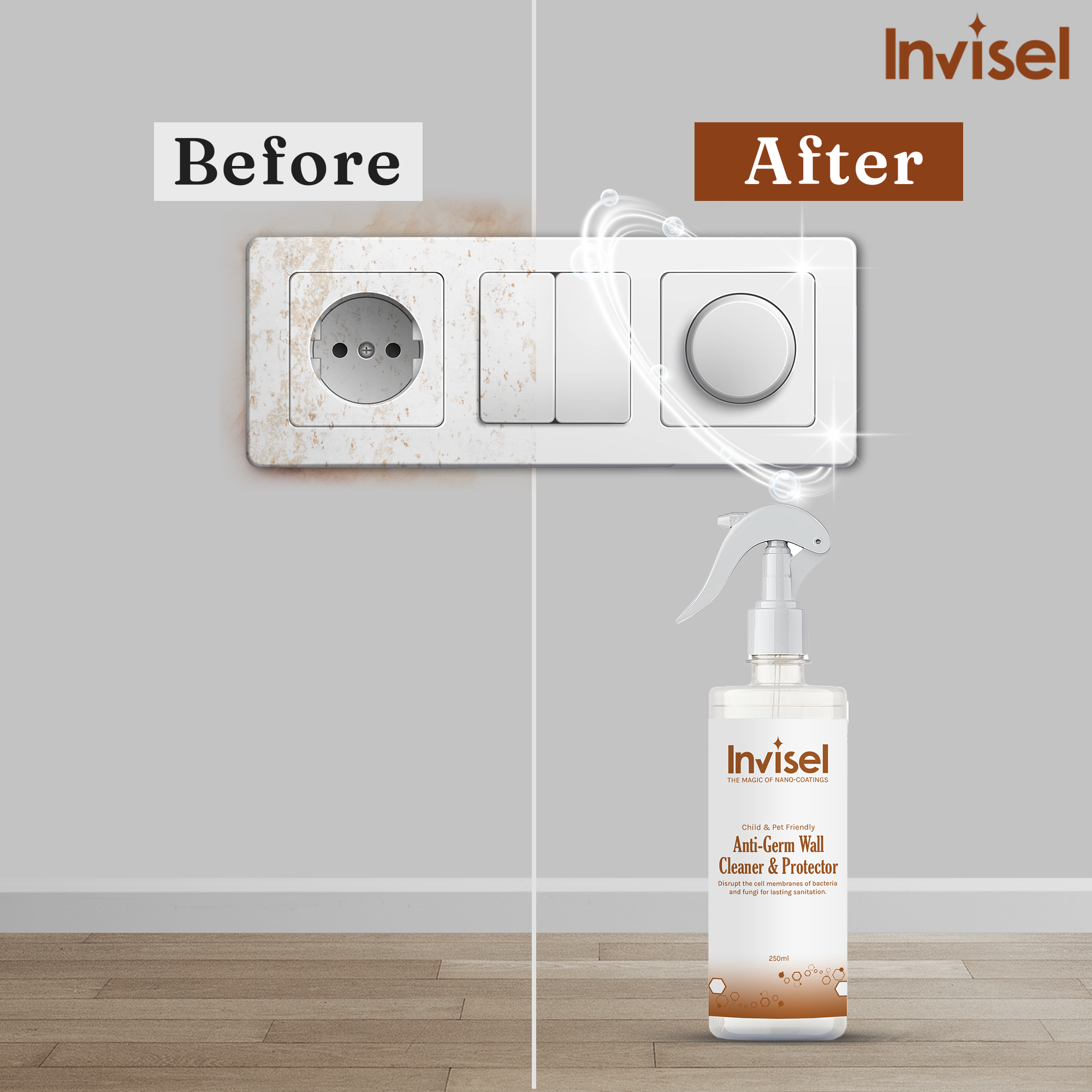 Anti-Germ Wall Cleaner & Protector | 250ml Spray