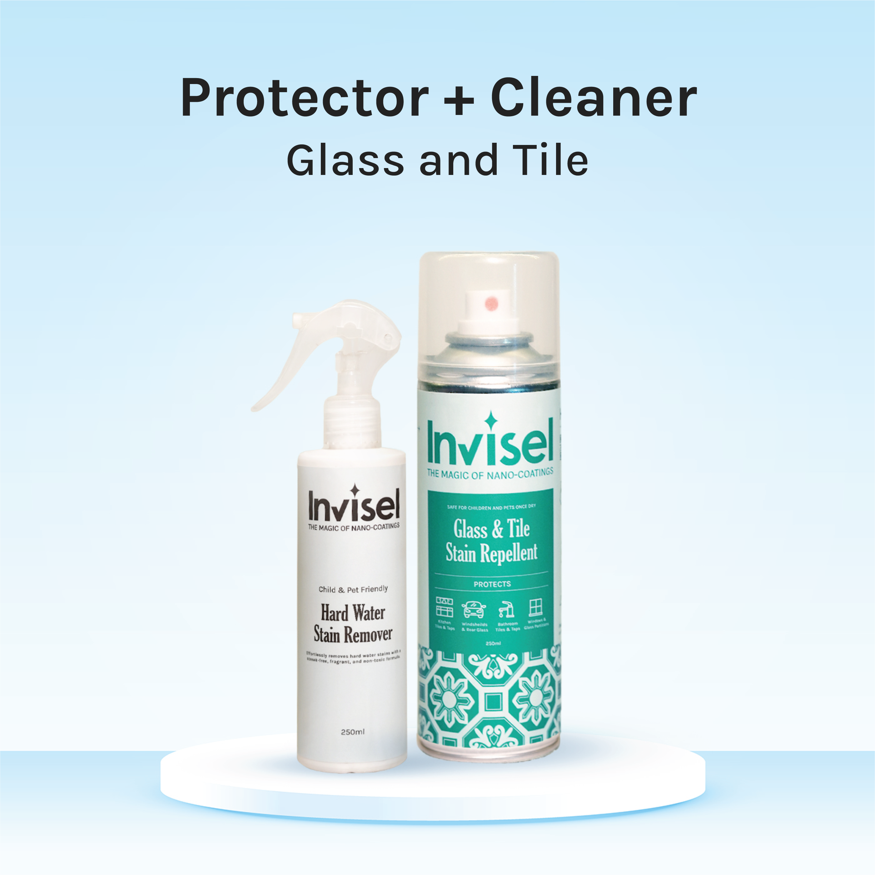 Glass & Tile Stain Repellent + Hardwater Stain Remover