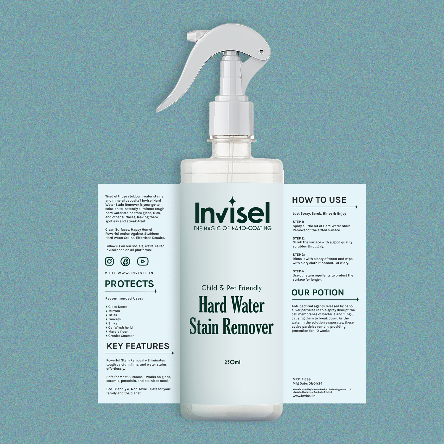 Hardwater Stain Remover- Limescale Remover for Bathrooms