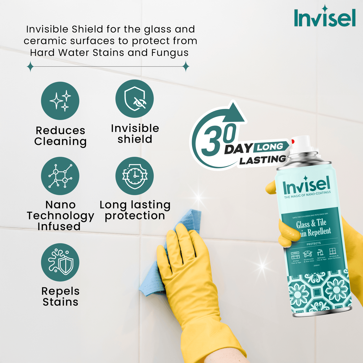 Bath Protection Bathroom Protector Kit- Deep Clean + Long-Lasting Protection for Glass ...