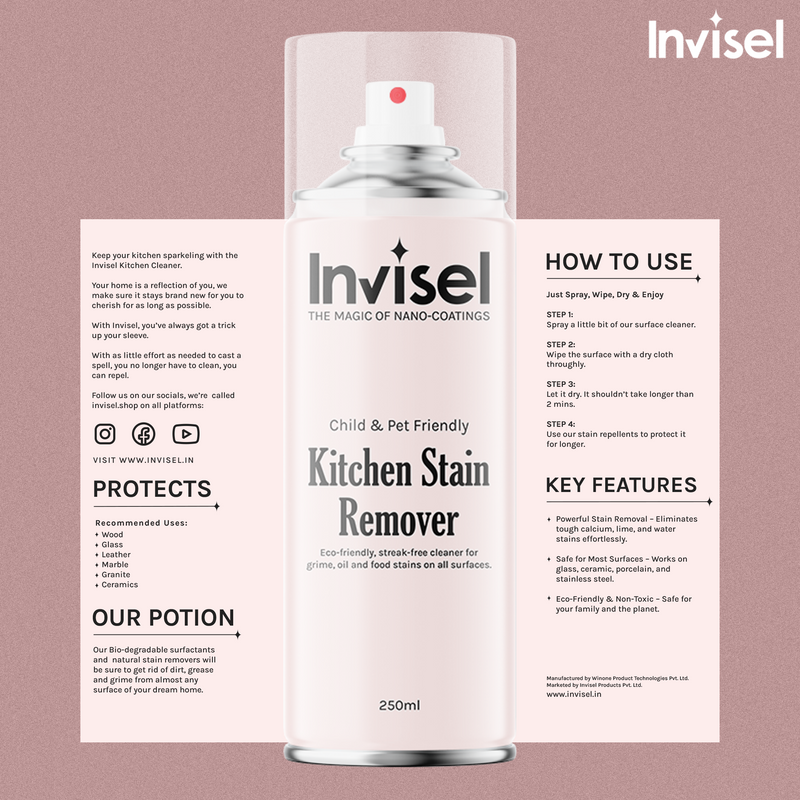 Kitchen Stain Remover | 250ml Foaming Spray