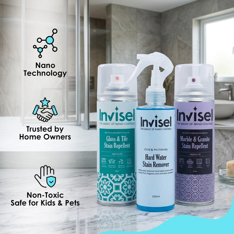 Bathroom Protector Kit- Deep Clean + Long-Lasting Protection for Glass, Marble & Fittings