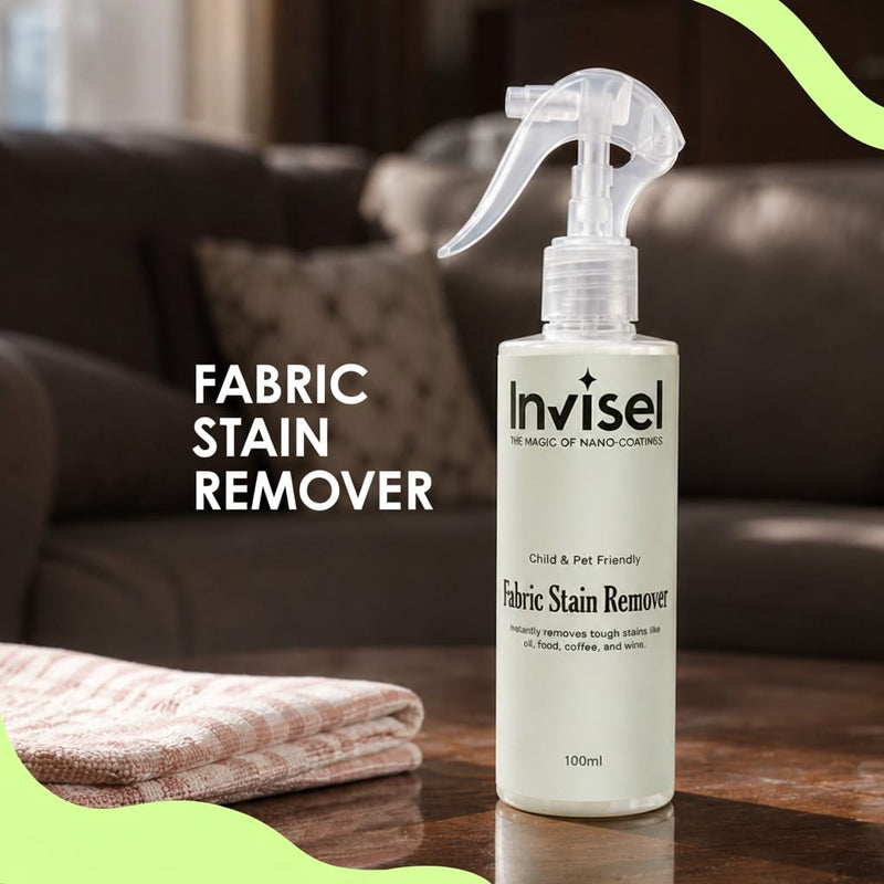 Fabric Stain Remover (100ml) - Invisel's Enzyme-Based Cleaner for Tough Stains