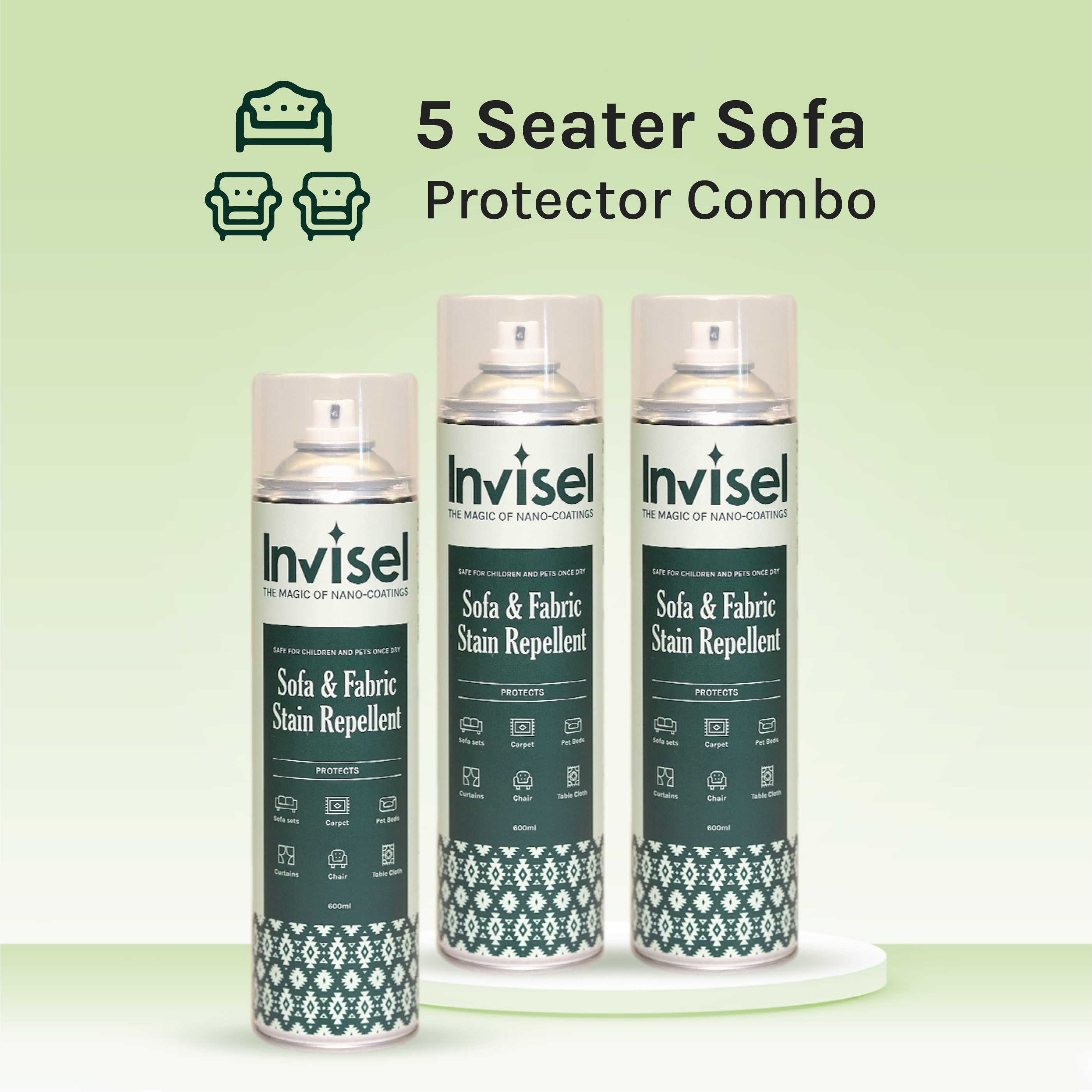 5 Seater Sofa Protector Combo