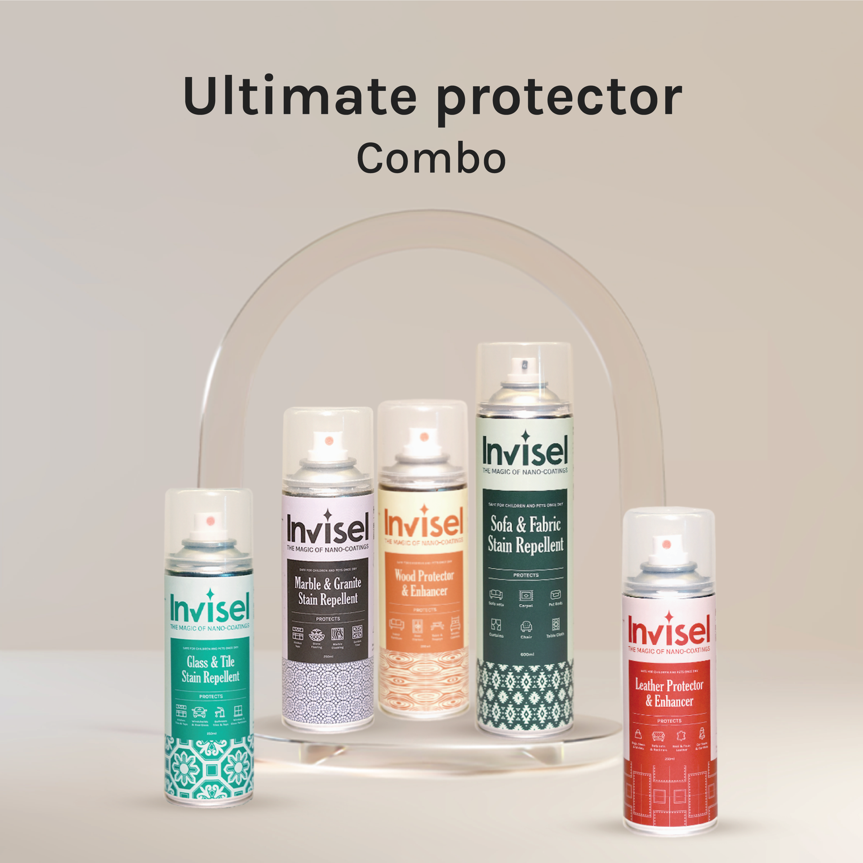 Ultimate Protector Combo- All Protector Combination Package for Fabric, Wood, Leather, Marble and Glass
