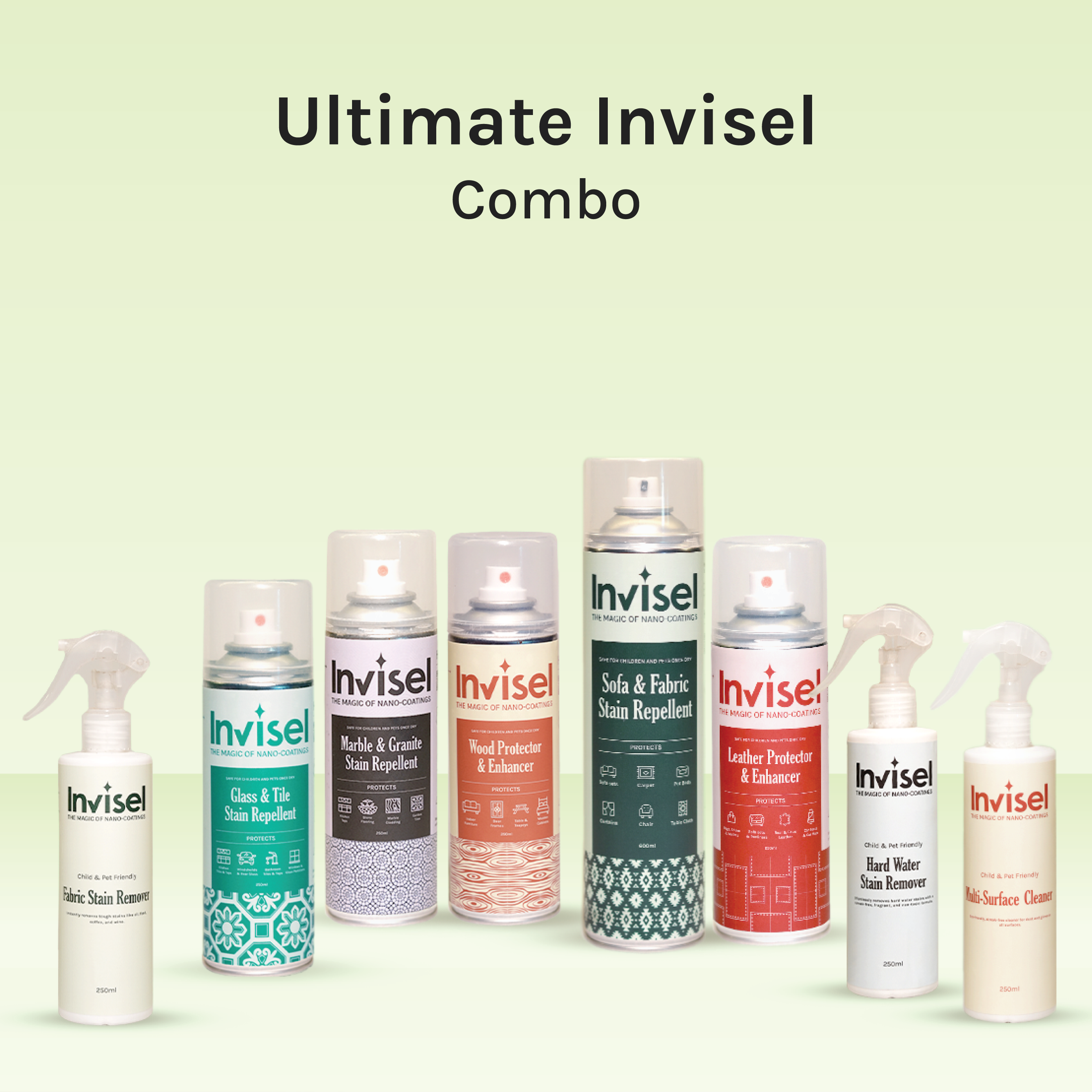 Ultimate Invisel Combo- All Protector and All Cleaners Combo for the Complete House