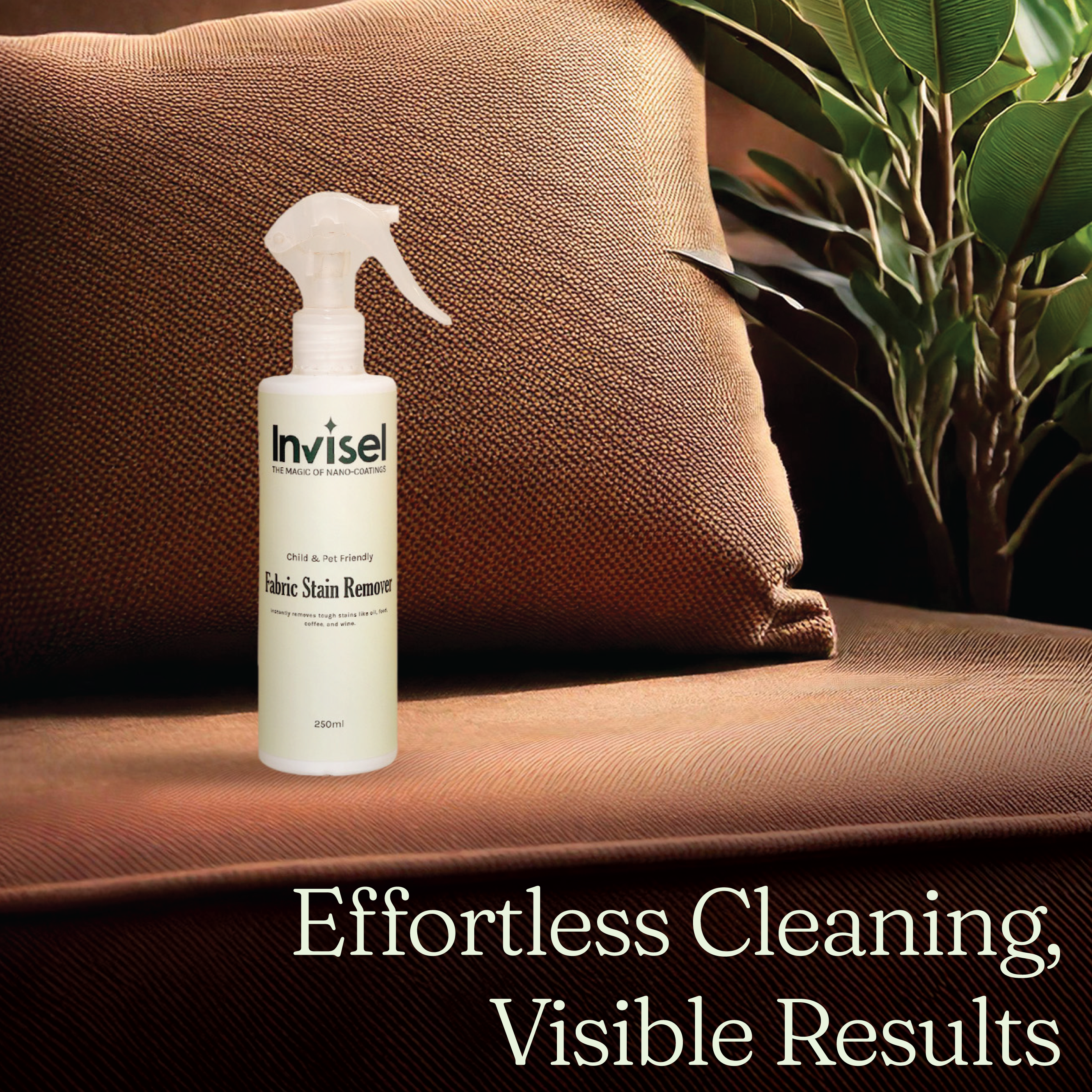 Fabric Stain Remover - Invisel's Enzyme-Based Cleaner for Tough Stains