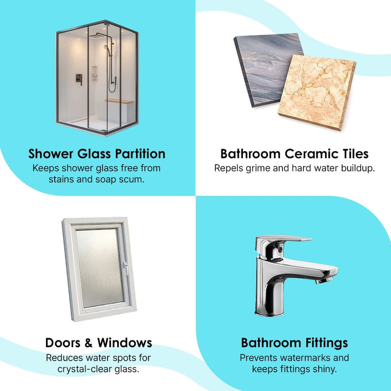 Glass & Tile Stain Repellent + Hardwater Stain Remover
