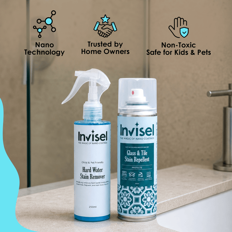 Glass & Tile Stain Repellent + Hardwater Stain Remover