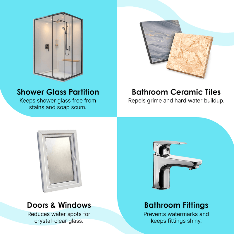 Glass and Ceramic Protector Combo- Invisel Glass Protector 150ml + Hardwater Stain Remover 250ml