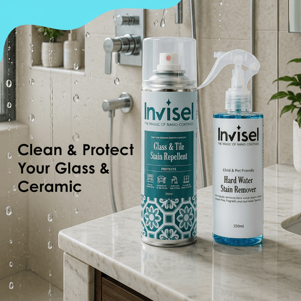 Glass and Ceramic Protector Combo- Invisel Glass Protector 150ml + Hardwater Stain Remover 250ml